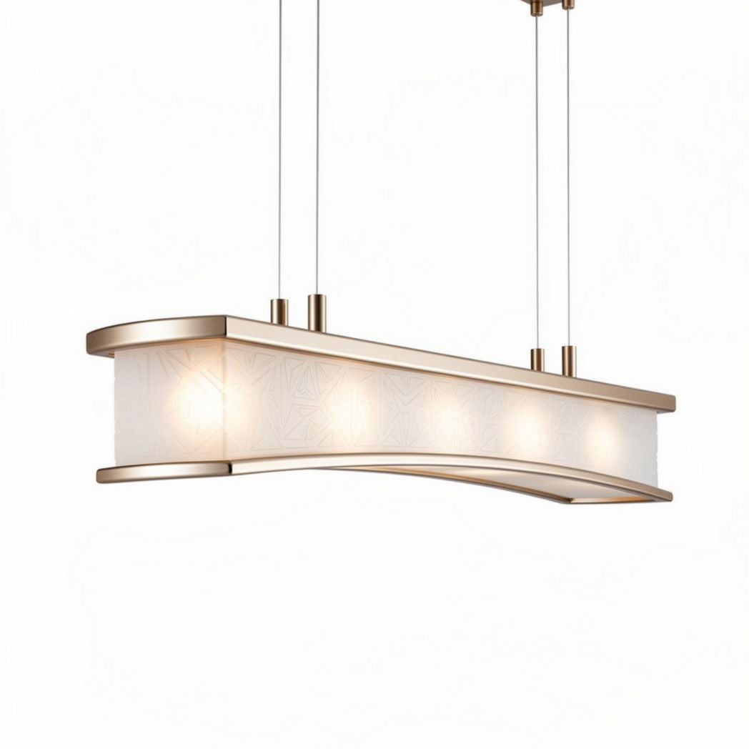 Lustre moderno de teto com design curvado em materiais metálicos e acrílico 100 x 30 x 15cm